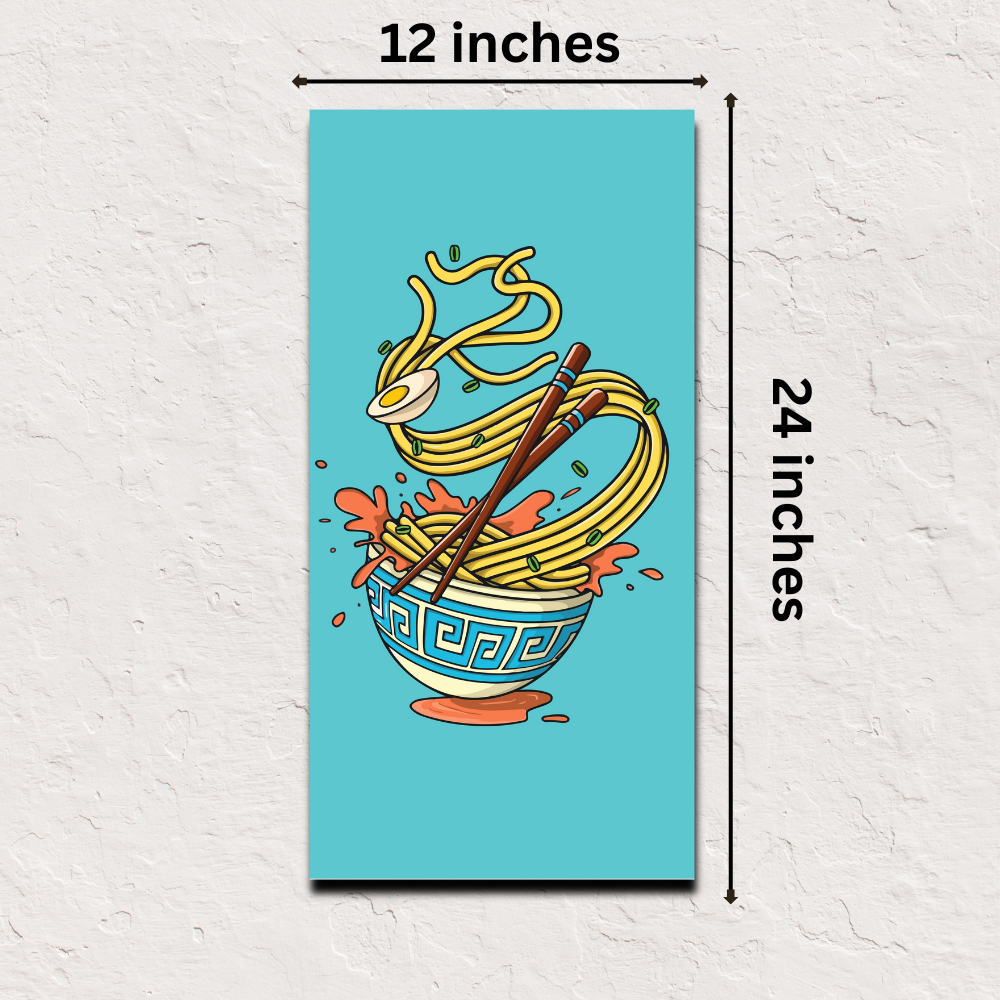 Ramen Splash Japanese Poster – 12x24 Inch (1x2 ft) Food Art Print