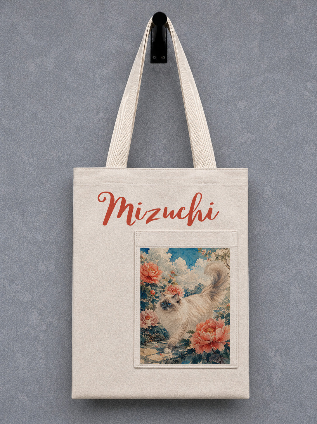 Mizuchi Blooming Ragdoll Pocket Tote