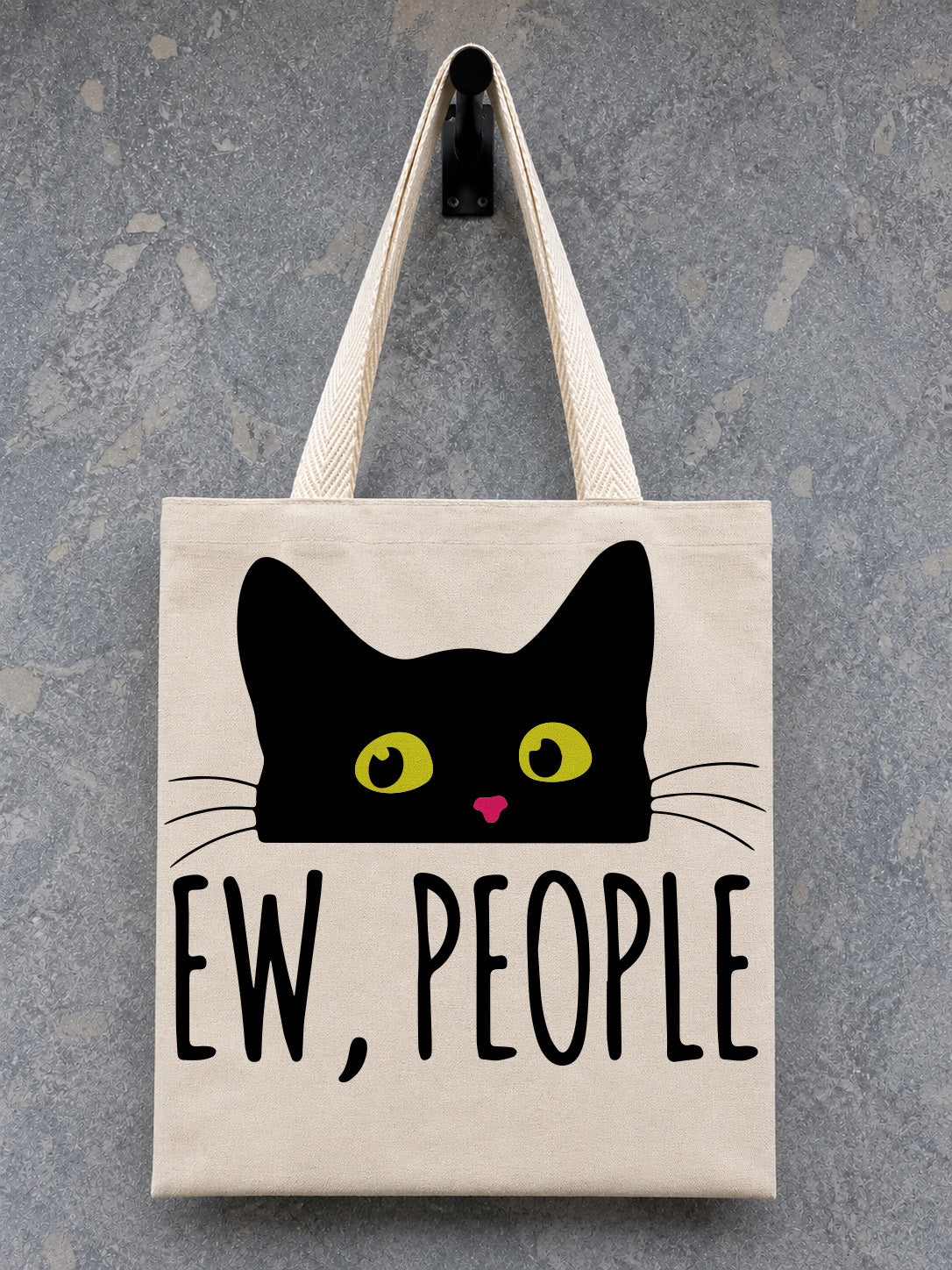 Ew, People Cat Canvas Tote Bag