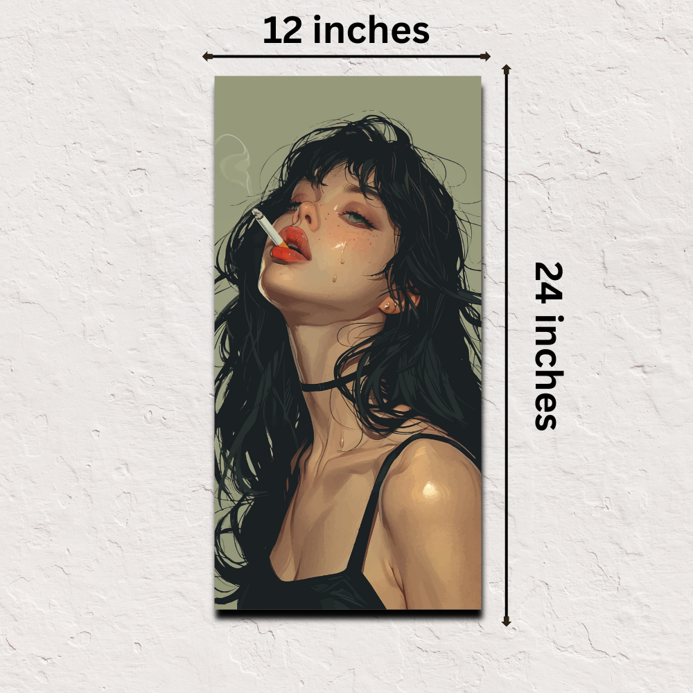 Japanese poster online – Midnight Muse retro neo-Tokyo art print 12x24 inch decor
