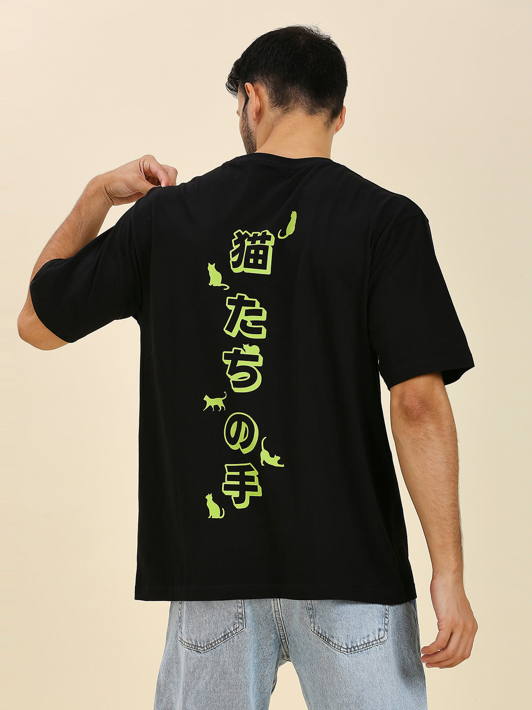 Limited edition Neon Nightshade oversized T-shirt, glowing neon accents, Mizuchi Clothing.