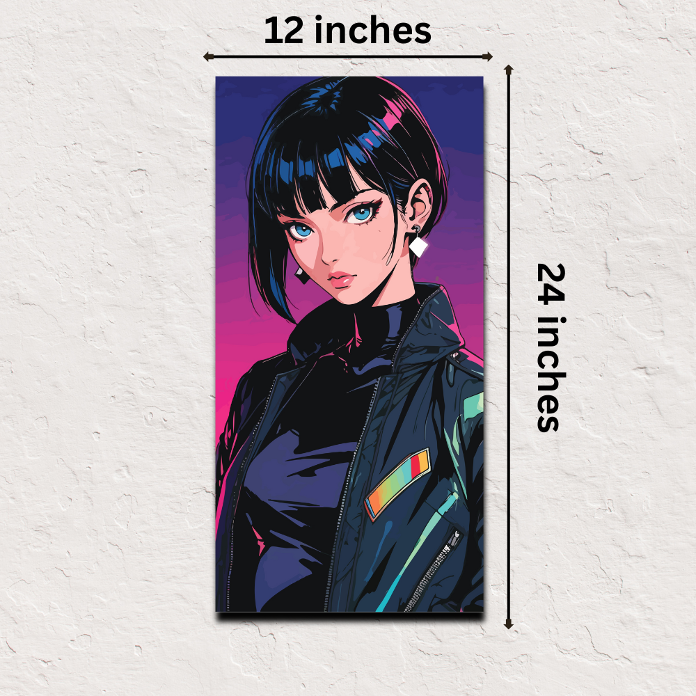 🎁 Shadow Synth Japanese Poster – 12x24 Inch (1x2 ft) Retro Pop Wall Art Print (100% off)