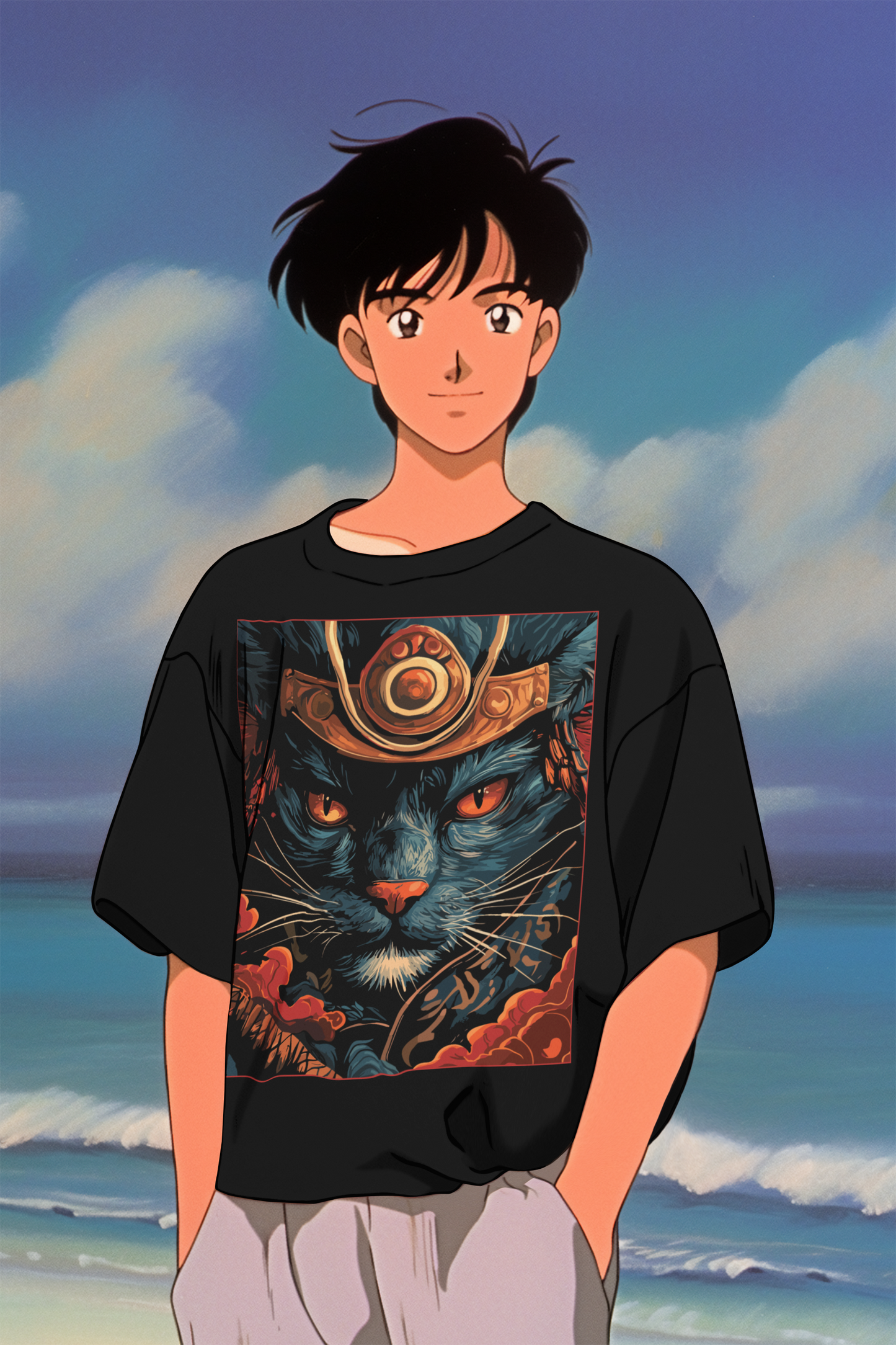 Raijin Neko Thunder Oversized TShirt