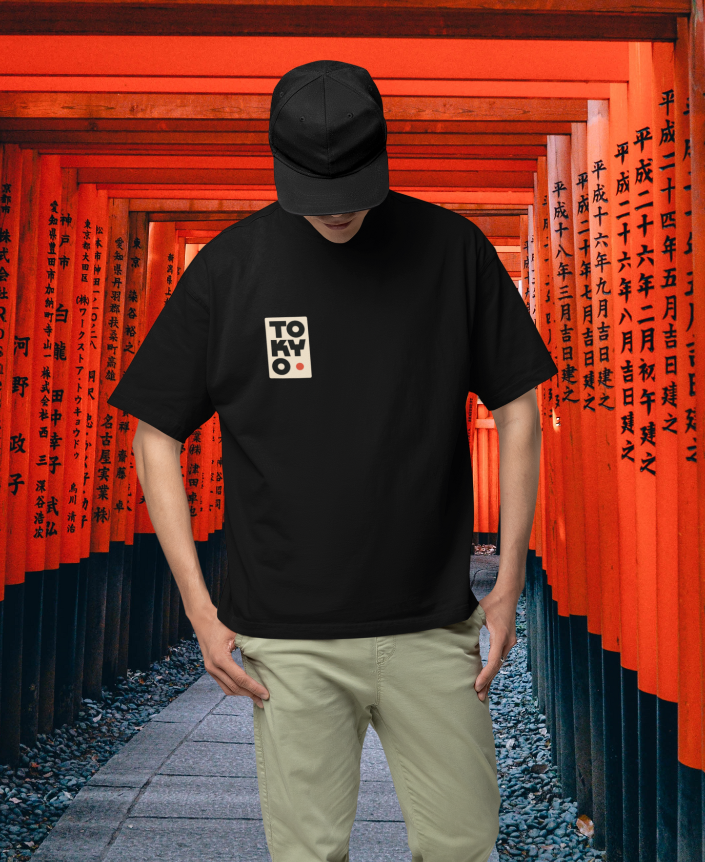 Limited edition Tokyo Midnight Sushi tee, Japanese streetwear, downtown Tokyo art.