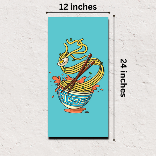 🎁 Ramen Splash Japanese Poster – 12x24 Inch (1x2 ft) Food Art Print (100% off)