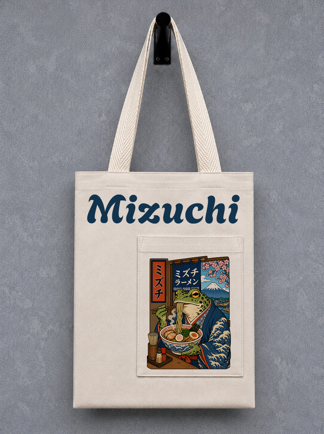 Mizuchi Samurai Frog Ramen Pocket Tote