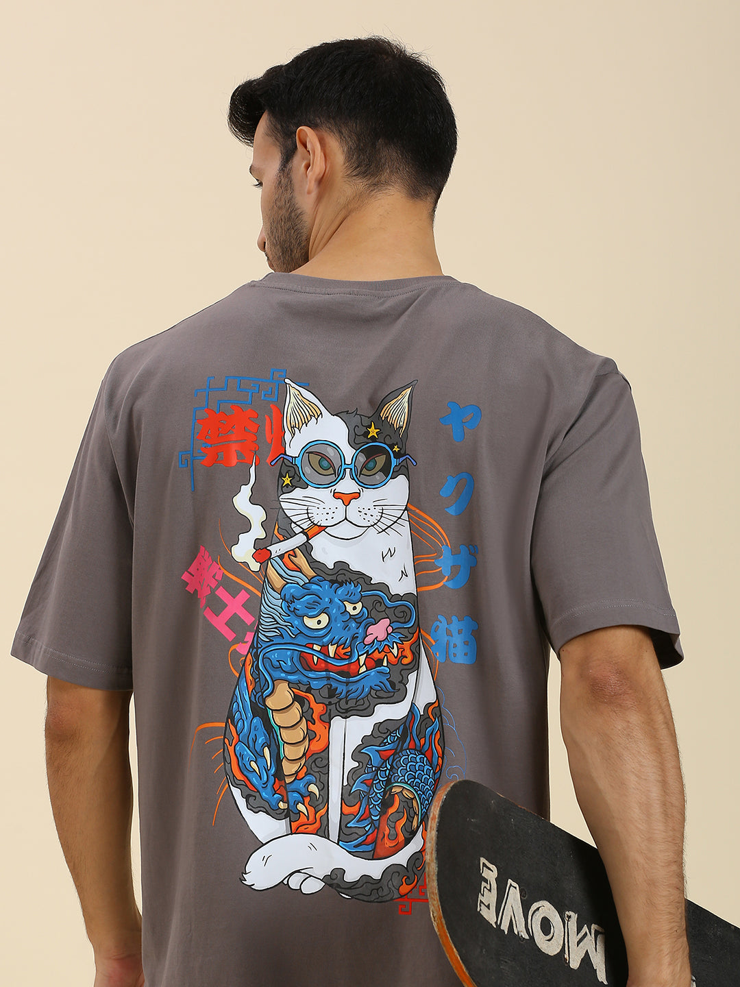 Smoking Neko Luxury Oversized T-Shirt