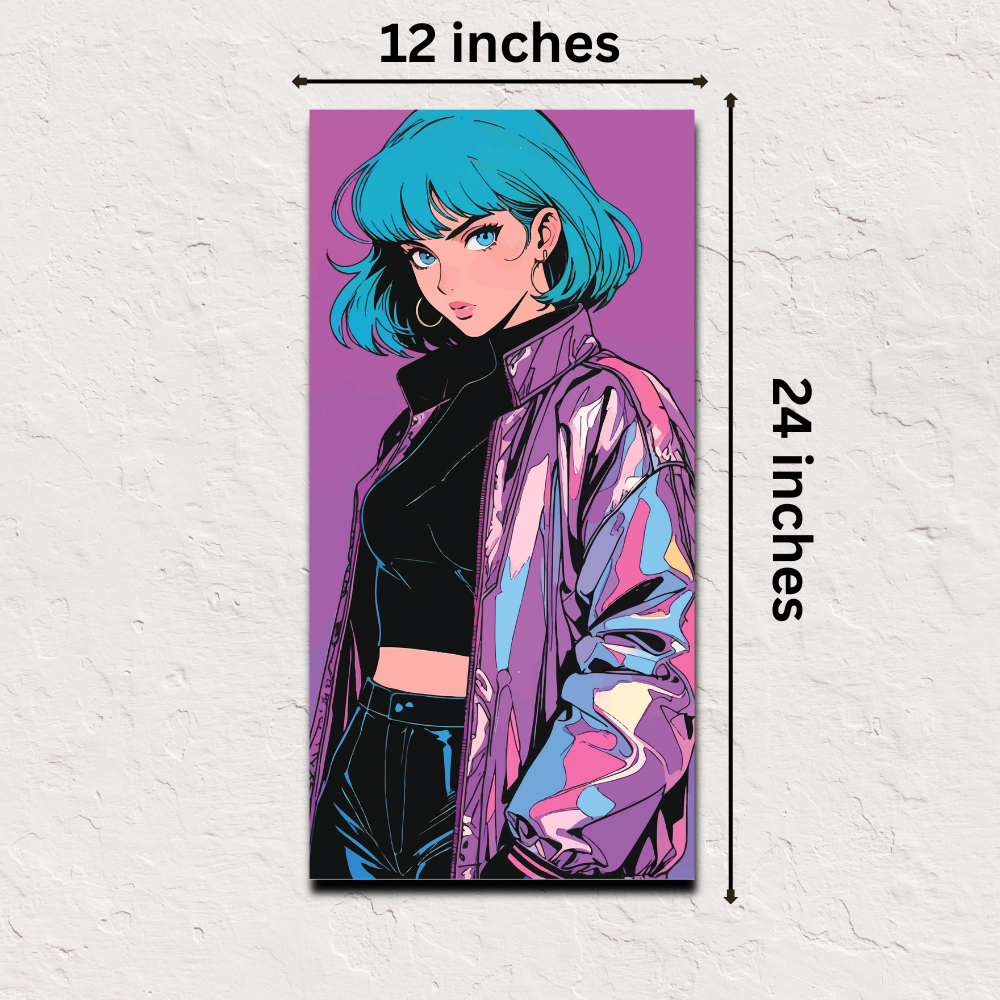 🎁 Cyberwave Idol Japanese Poster – 12x24 Inch (1x2 ft) Anime Art Print (100% off)