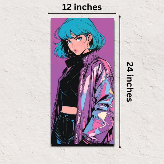 🎁 Cyberwave Idol Japanese Poster – 12x24 Inch (1x2 ft) Anime Art Print (100% off)